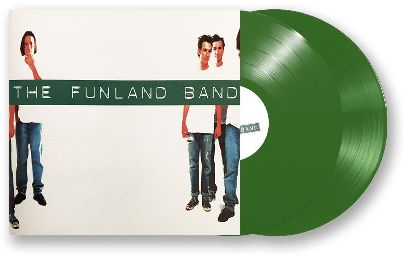 The Funland Band album cover with two green vinyl records