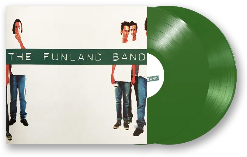 The Funland Band album cover with two green vinyl records