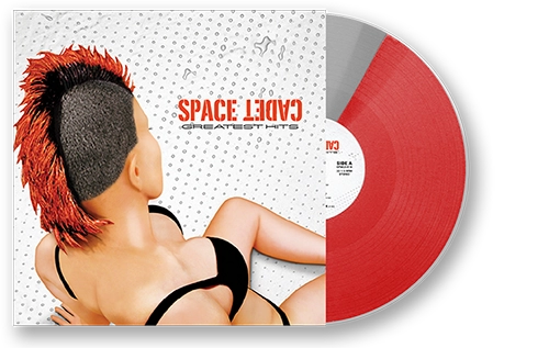Space Cadet Greatest Hits album cover with vinyl record